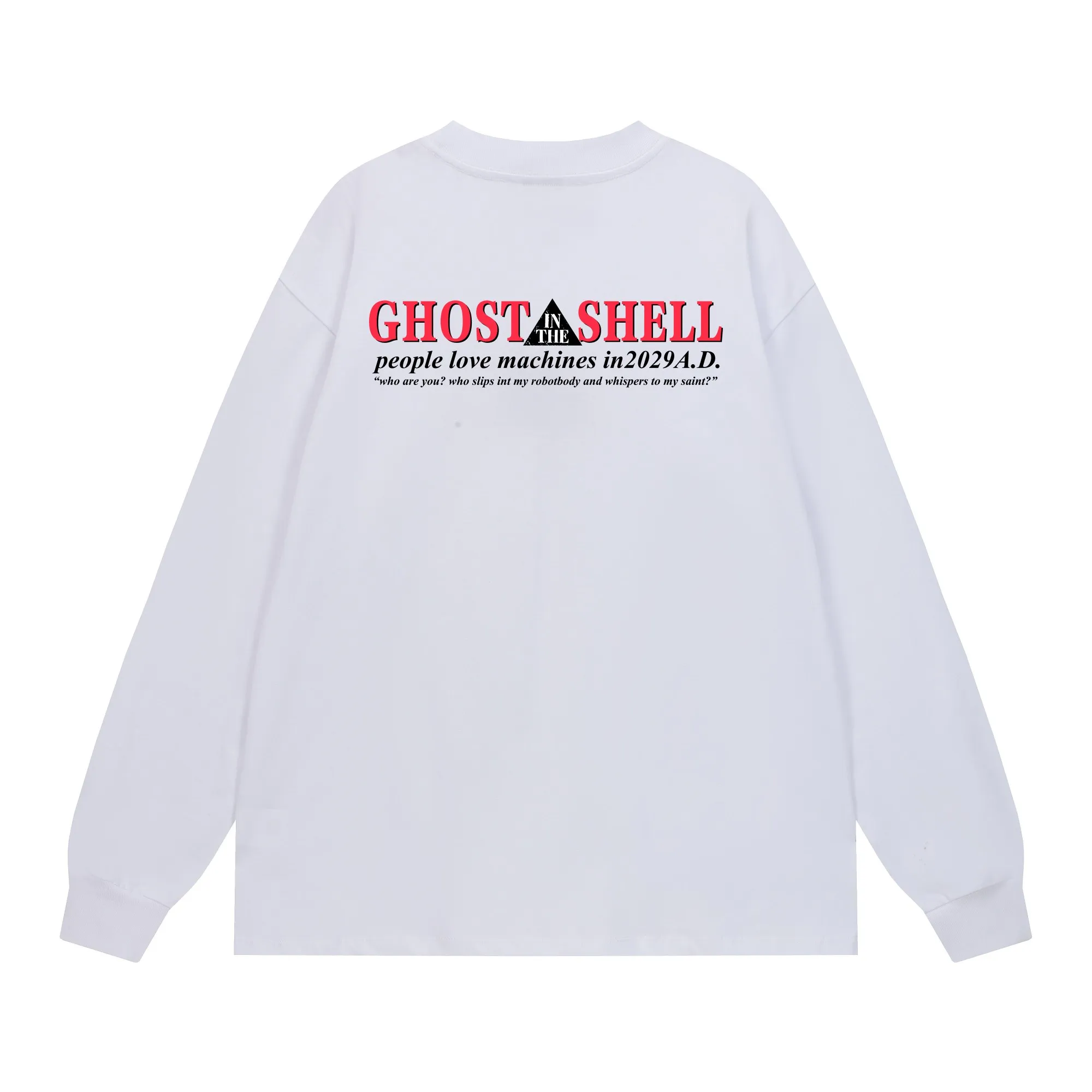 #SA75 SAINT pure cotton long-sleeved T P156 Color: White Size: S-XL